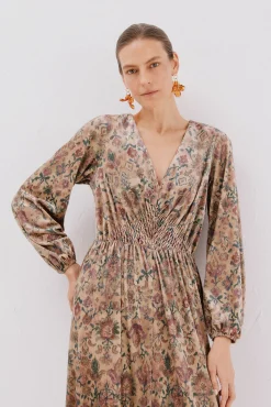 Vestido terciopelo estampado