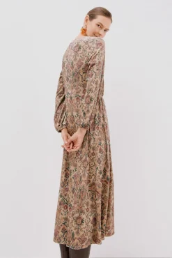 Vestido terciopelo estampado