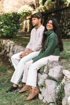 Zapatilla abotinadabcon detalles florales