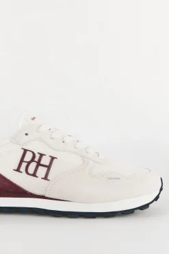 Zapatilla piel y textil