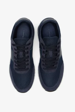 Zapatilla piel y textil