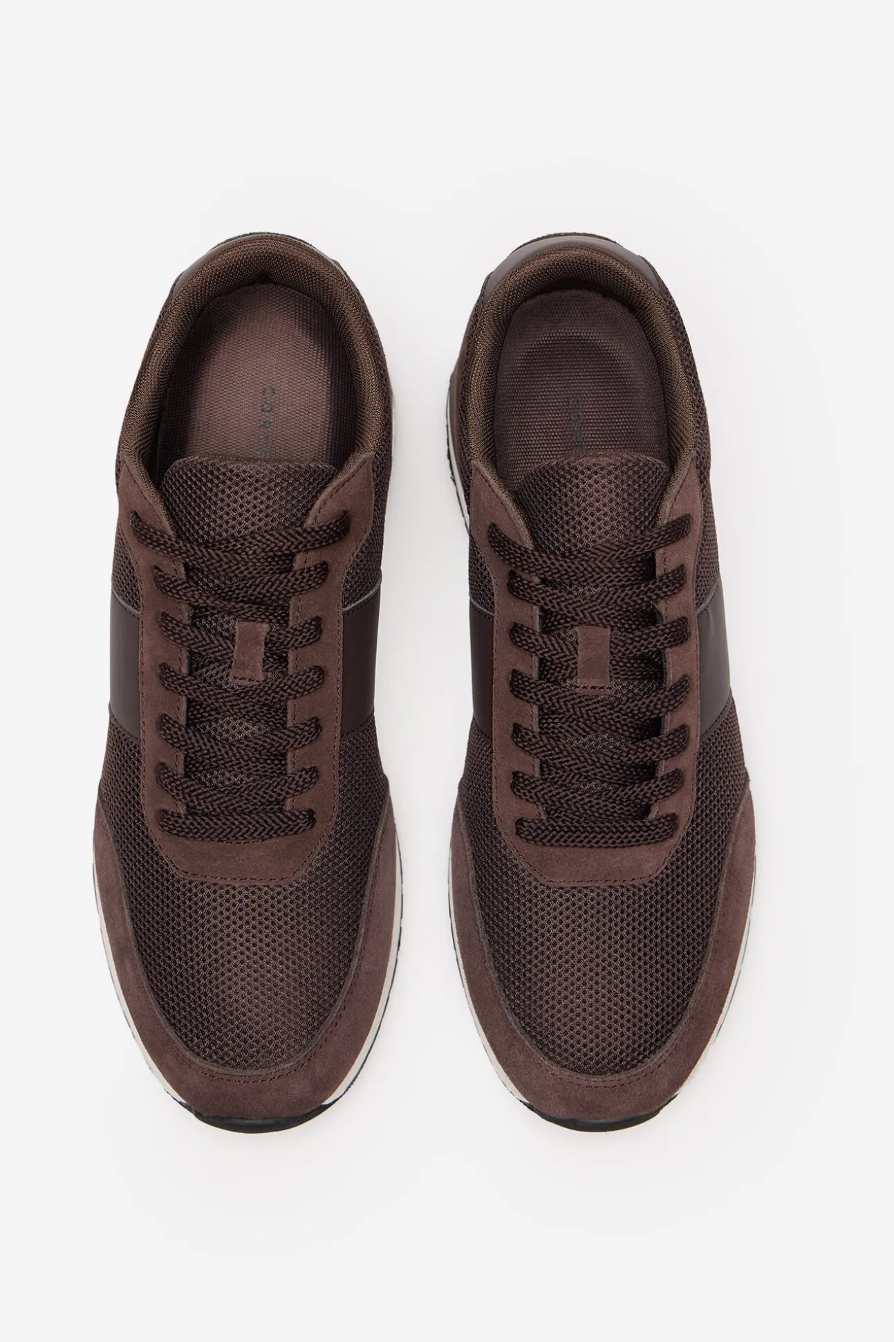 Zapatilla piel y textil