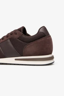 Zapatilla piel y textil