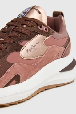 Zapatillas bajas con cuero