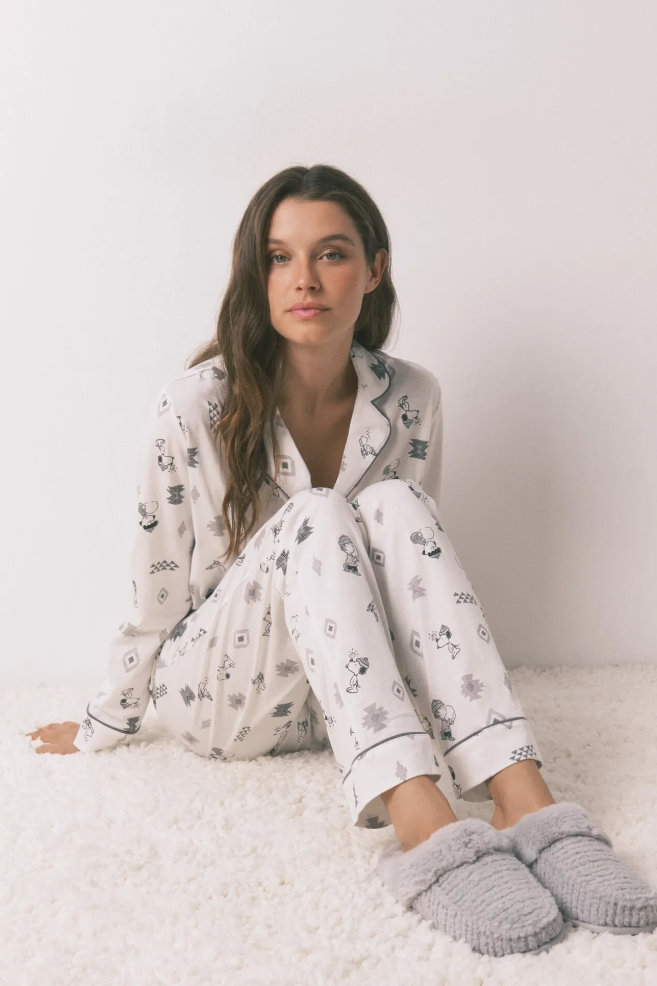 Zapatillas casa pelo estampado animal