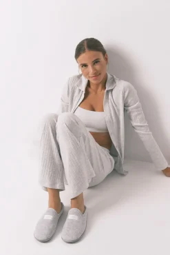 Zapatillas casa velour gris