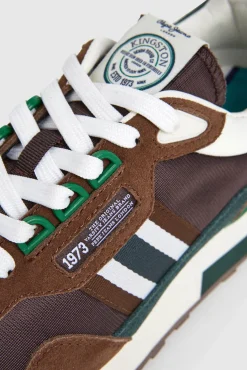 Zapatillas Running Con Detalles En Ante